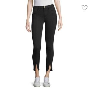FRAME Le High Skinny Front Split Jeans